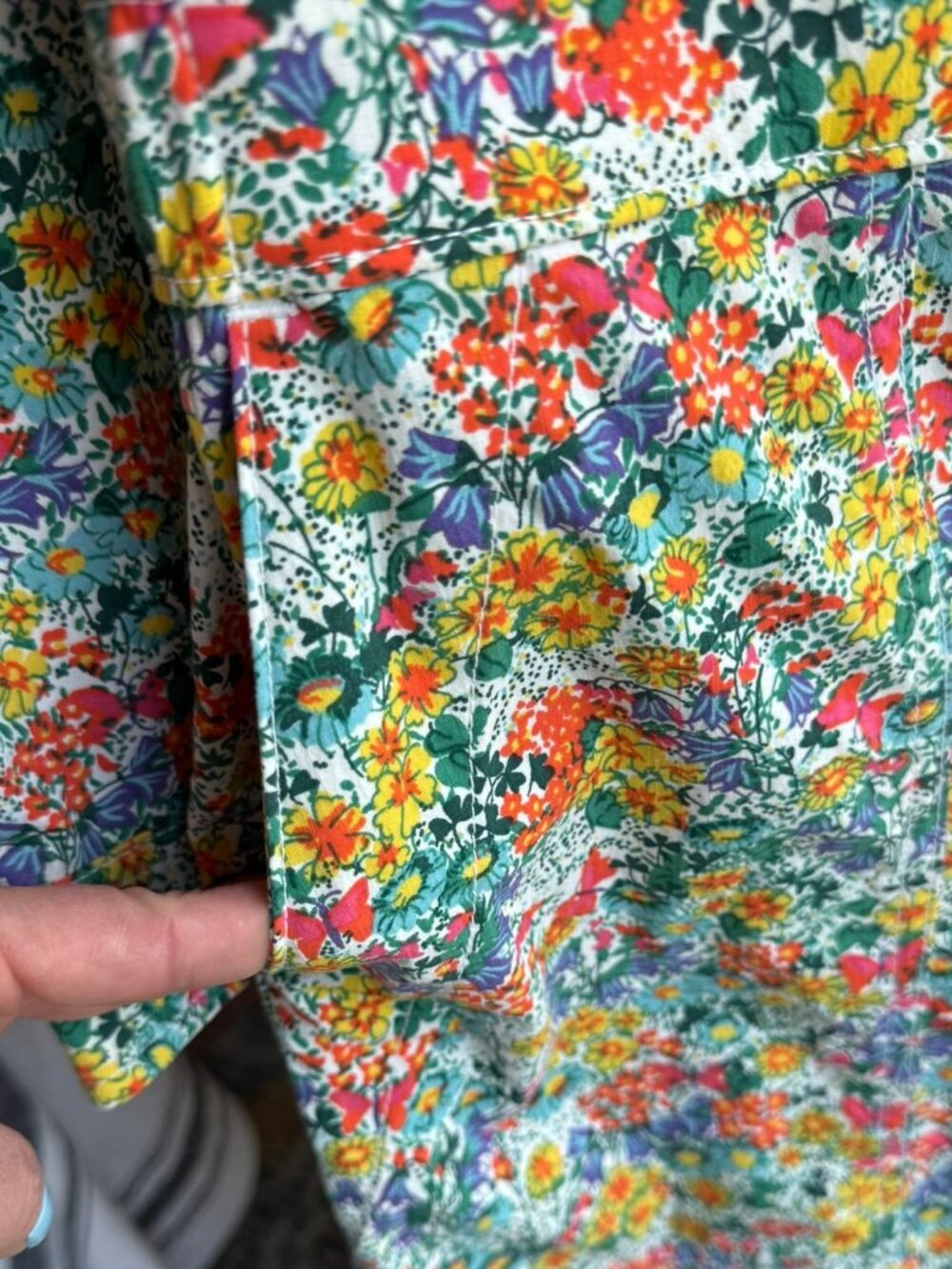 Duluth Trading Floral Utility Coverall XS Multi Ditsy Garden Floral Jumpsuit - Picture 7 of 7